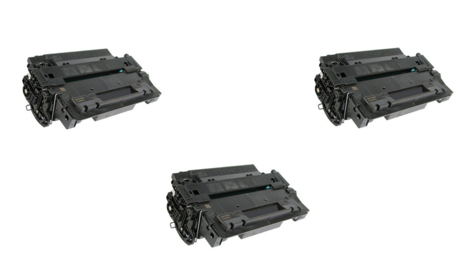 Compatible HP LaserJet P3010/3015 Toner Cartridge (3/PK-12500 Page Yield) (NO. 55X) (CE255X3PK)