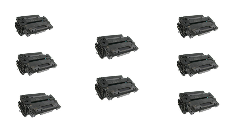 Compatible HP LaserJet P3010/3015 Toner Cartridge (8/PK-12500 Page Yield) (NO. 55X) (CE255X8PK)