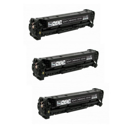 Compatible HP Color LaserJet Pro M176/177 Black Toner Cartridge (3/PK-1300 Page Yield) (NO. 130A) (CF350A3PK)