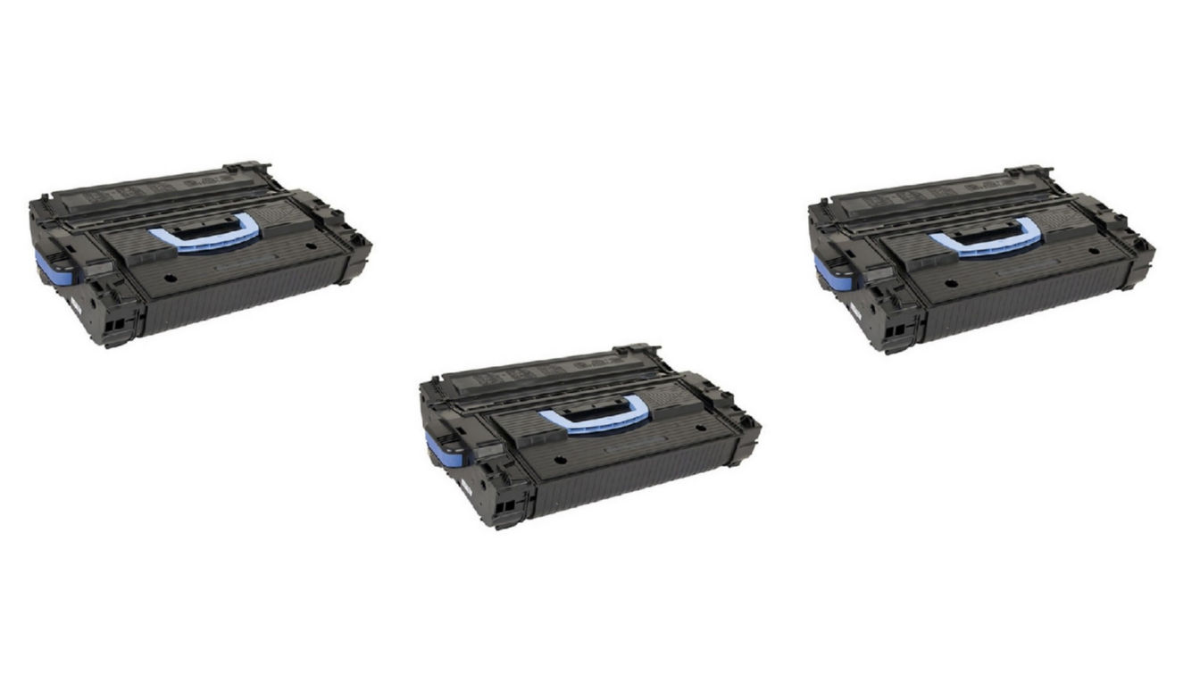 Compatible HP LaserJet Enterprise M806/M830 Black Jumbo Toner Cartridge (3/PK-42000 Page Yield) (NO. 25X) (CF325XJ3PK)
