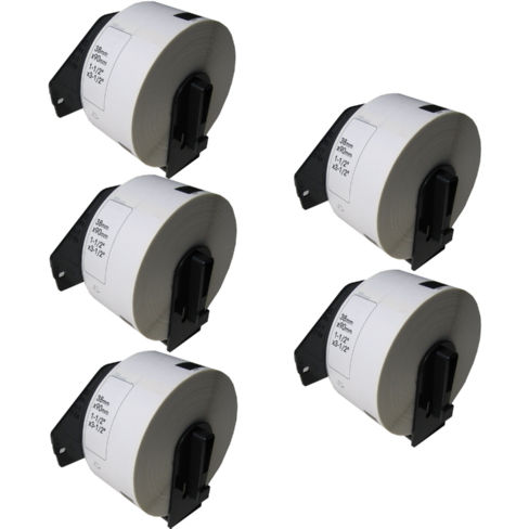 Compatible Brother White Die-Cut Large Address Label Tape (1.4in X 3.5in) (5/PK-400 Labels) (DK-12085PK)