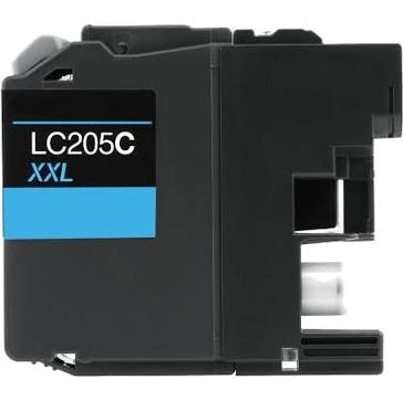 Compatible Brother LC-205C Extra High Yield Cyan Inkjet (1200 Page Yield)