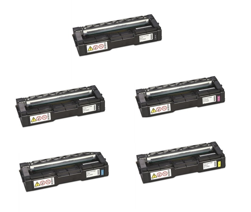 Compatible Lanier SP-C250/261 Toner Cartridge Combo Pack (2-BK/1-C/M/Y) (TYPE C250A) (440-7532B1CMY)