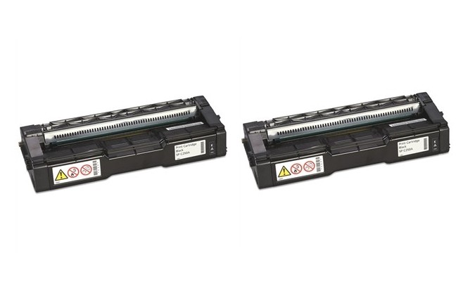 Compatible Ricoh SP-C250/261 Black Toner Cartridge (2/PK-2300 Page Yield) (TYPE C250A) (4075392PK)