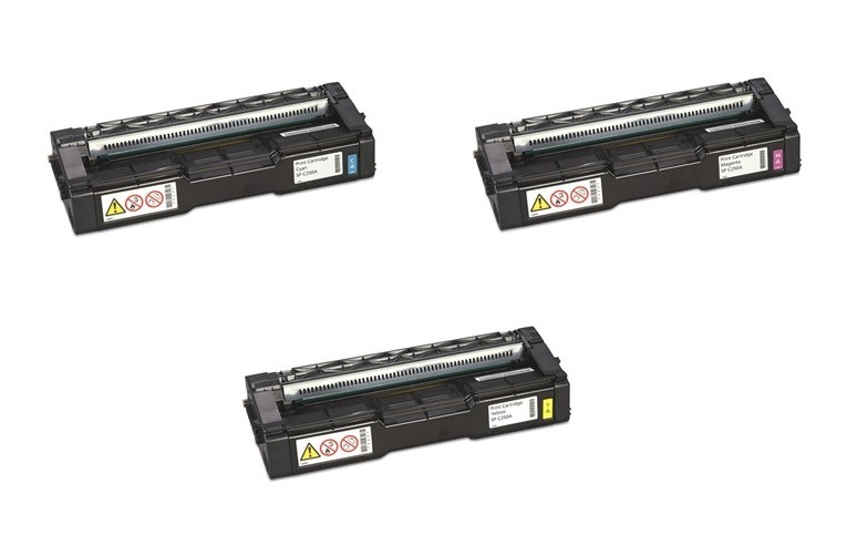 Compatible Ricoh SP-C250/261 Toner Cartridge Combo Pack (C/M/Y) (TYPE C250A) (40753CMY)