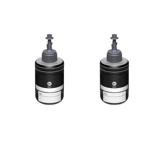 Compatible Epson NO. 774 Dye Black Ecotank Ink Bottle (2/PK-6000 Page Yield) (T774120D-D2)
