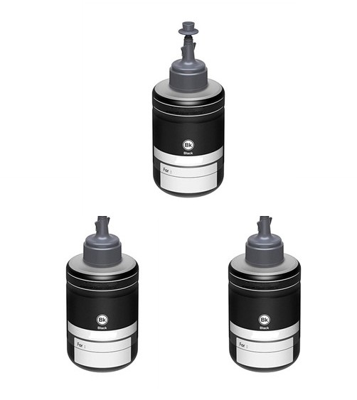 Compatible Epson NO. 774 Dye Black Ecotank Ink Bottle (3/PK-6000 Page Yield) (T774120D3PK)