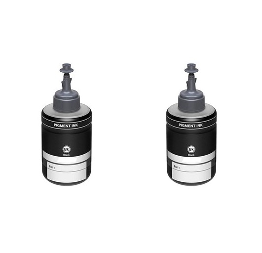Compatible Epson NO. 774 Pigment Black Ecotank Ink Bottle (2/PK-6000 Page Yield) (T774120P-D2)