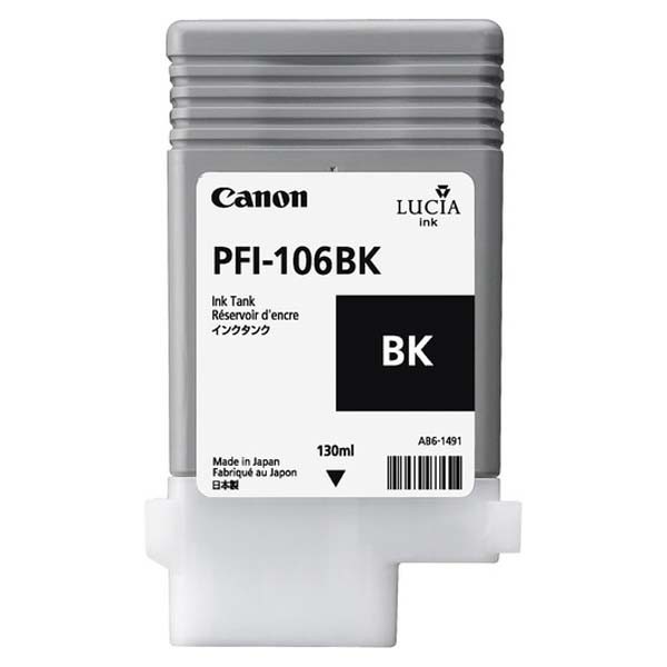 Canon imagePROGRAF iPF6300/6300S/6350/6400/6400S/6400SE/6450 Black Inkjet (130 ML) (PFI-106BK) (6621B001)