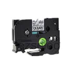 Compatible Brother Black on Clear Laminated P-Touch Label Tape (3/4in X 26.25Ft.) (TZE-141)