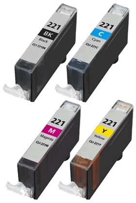 Compatible Canon CLI-221 Inkjet Combo Pack (BK/C/M/Y) (2946B004)