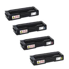 Compatible Ricoh Aficio SP-C220/240 Toner Cartridge Combo Pack (BK/C/M/Y) (TYPE 220) (40604MP)