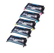 Compatible Dell 3130CN/3130CND Toner Cartridge Combo Pack (2-BK/1-C/M/Y) (2B1CMY3130)