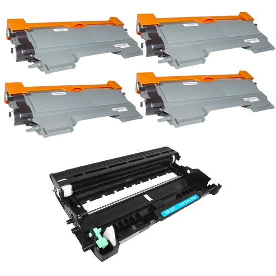 Compatible Brother DR-420/TN-450VB Drum/Toner Combo Pack (1ea-Drum-12000 Page Yield/4 Toners-2600 Page Yield)
