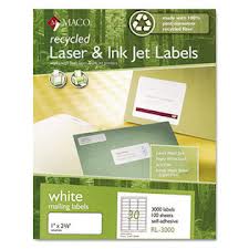 Maco 5-1/2in x 8 1/2in White Laser Internet Postal Label (MML-0200)