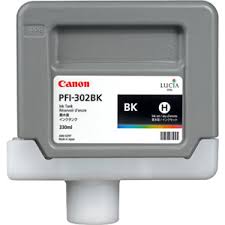 Canon PFI-302BK Black Standard Yield Wide Format Inkjet (330 ML) (2216B001AA)