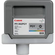 Canon PFI-302PGY Photo Gray Standard Yield Wide Format Inkjet (330 ML) (2218B001AA)