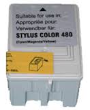 Remanufactured Epson Stylus Color 480/580 Color Inkjet (180 Page Yield) (T014201)