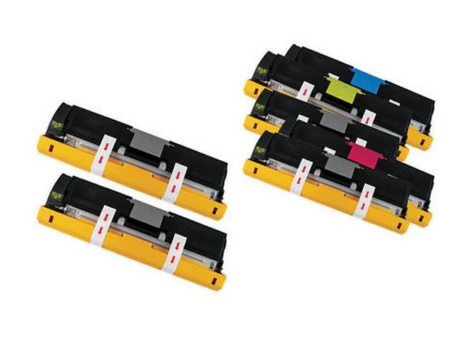 Compatible Konica Minolta Magicolor 2400/2500 Toner Cartridge Combo Pack (2-BK/1-C/M/Y) (17105872B1CMY)