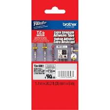 Brother Black on Silver Industrial P-Touch Label Tape (1.5in X 26.25Ft.) (TZE-S961)