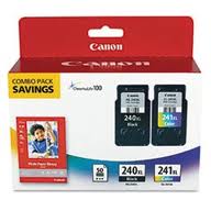 Canon PG-240XL/CL-241XL Inkjet Combo Pack (Black/Color/Paper) (5206B005AA)
