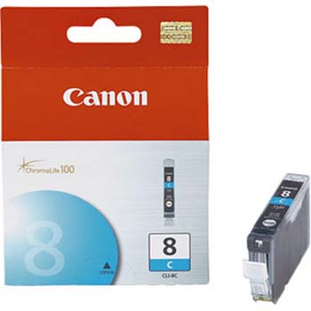 Canon CLI-8C Cyan Inkjet (280 Page Yield) (0621B002)