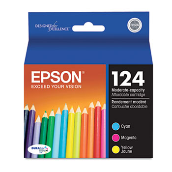 Epson NO. 124 Inkjet Combo Pack (C/M/Y-220 Page Yield) (T124520)