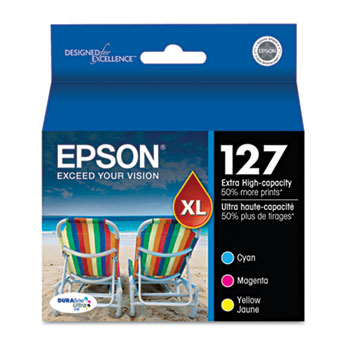 Epson NO. 127 Inkjet Combo Pack (C/M/Y -755 Page Yield) (T127520)