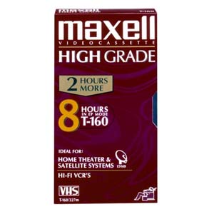 Maxell 160 Minute T-160 Video Cassette Tape (224510)