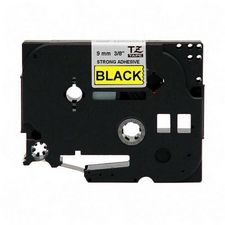 Brother Black on Yellow Industrial P-Touch Label Tape (3/8in X 26Ft.) (TZ-S621)