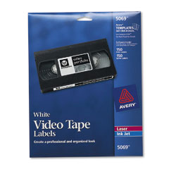 Avery Video Tape Printer Labels (150/PK) (5069)