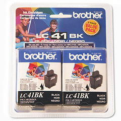 Brother LC-41BK2PKS Black Inkjet (2/PK-500 Page Yield)