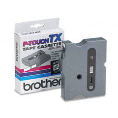 Brother Black on Clear Laminated P-Touch Label Tape (1/2in X 50Ft.) (TX-1311)