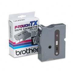 Brother Black on Clear Laminated P-Touch Label Tape (1in X 50Ft.) (TX-1511)