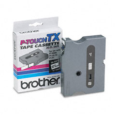 Brother Black on White Laminated P-Touch Label Tape (1/2in X 50Ft.) (TX-2311)