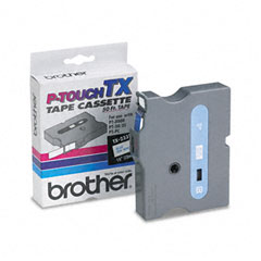 Brother Blue on White Laminated P-Touch Label Tape (1/2in X 50Ft.) (TX-2331)