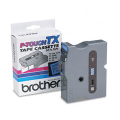 Brother Black on Blue Laminated P-Touch Label Tape (1in X 50Ft.) (TX-5511)