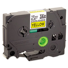 Brother Black on Yellow Industrial P-Touch Label Tape (1/2in X 26.5Ft.) (TZE-S631)