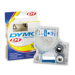 Dymo D1 Blue on White Label Tape (3/8in x 23 Ft.) (40914)
