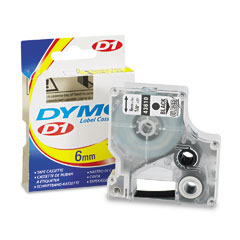 Dymo D1 Black on Clear Label Tape (1/4in x 23 Ft.) (43610)