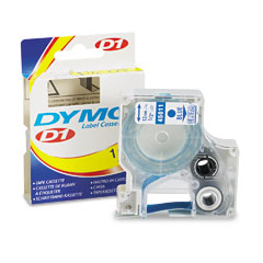Dymo D1 Blue on Clear Label Tape (1/2in x 23 Ft.) (45011)