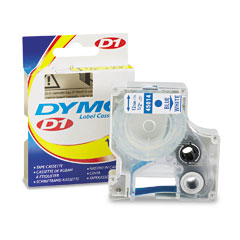 Dymo D1 Blue on White Label Tape (1/2in x 23 Ft.) (45014)