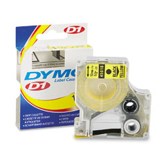 Dymo D1 Black on Yellow Label Tape (1/2in x 23 Ft.) (45018)