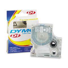 Dymo D1 White on Clear Label Tape (1/2in x 23 Ft.) (45020)