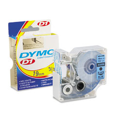 Dymo D1 Black on Blue Label Tape (3/4in x 23 Ft.) (45806)