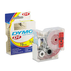 Dymo D1 Black on Red Label Tape (3/4in x 23 Ft.) (45807)