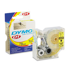 Dymo D1 Black on Yellow Label Tape (3/4in x 23 Ft.) (45808)