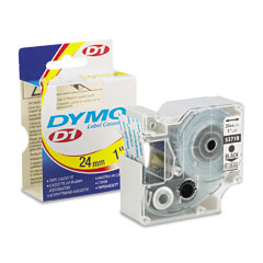 Dymo D1 Black on Clear Label Tape (1in x 23 Ft.) (53710)