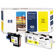 HP NO. 90 Yellow Inkjet Printhead and Cleaner (C5057A)