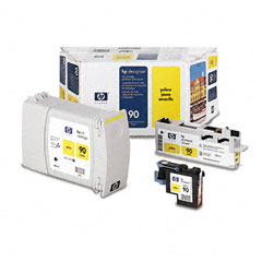HP NO. 90 Yellow Inkjet Value Pack (Inkjet/Cleaner/Printhead) (C0581A)